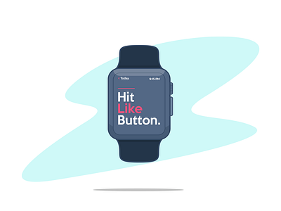 Apple Watch apple dribbble flat hit illustration illustrator like minimal vector watch white background