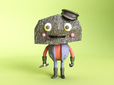 Block Head 3d 3d illustration block head c4d character character design cinema 4d craig gleason illustration monster render vray