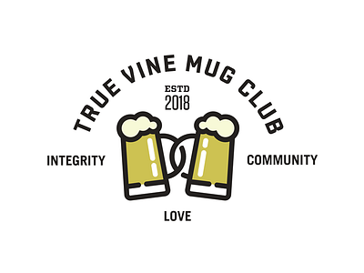 Mug Club Concept badge beer club foam logo love mug