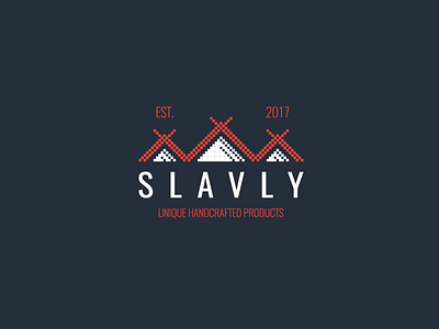 Slavly - textile design logo mountains pattern slavistic slovakia textile
