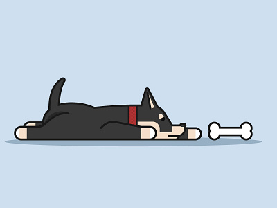 Within Reach 2d bone cute desperate dog flat german shepherd lazy