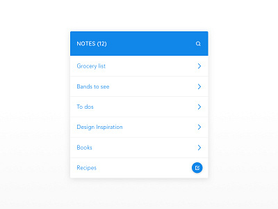 Daily UI # 065 : Notes Widget app clean daily ui minimal notes ui