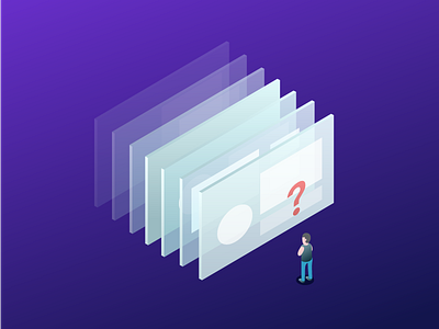 Problem ahead 404 illustration isometric sketch vector