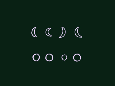 Moons icon illustration linedrawing moon