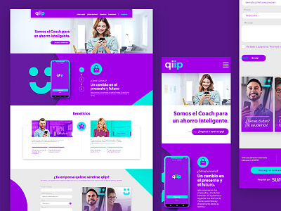 Qiip app responsive user interface web design