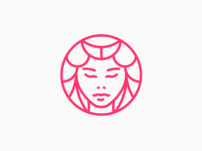 Social Events Logo beauty events face girl hair mature networking social woman