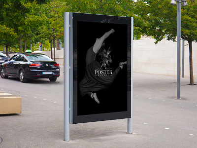 Billboard Poster Mockup For Advertisement advertisement branding download free free mockup freebie mockup outdoor poster poster mockup template