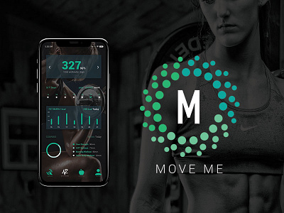 Move Me app design fitness inspiration logo ui