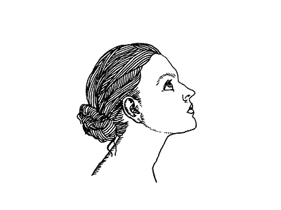 Plain Heroines fine liner illustration line art line work logo design monochrome portrait theatre