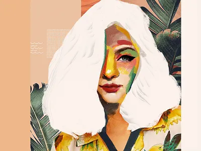 Vera art collage portrait