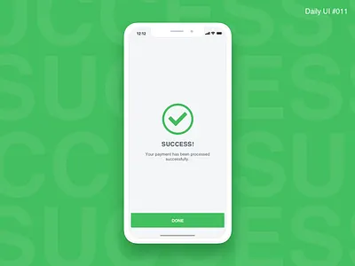 Flash Message Success - #011 challenge daily ui flash message flat green inspiration interaction message prototype success ui ux design