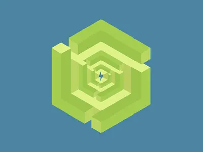 Retool - Vortex 3d gestalt icon labyrinth retool vortex