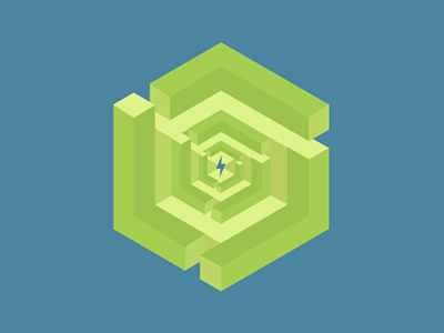 Retool - Vortex 3d gestalt icon labyrinth retool vortex