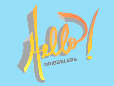 Hello Dribbblers! branding logo type
