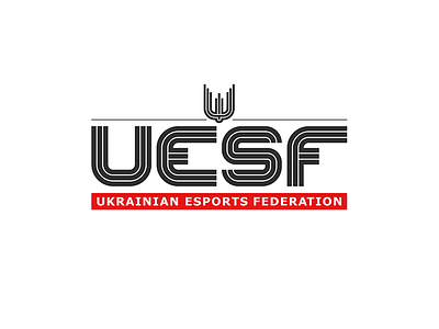 Uesf logo electronic esports federation font letters logo sign uesf ukraine