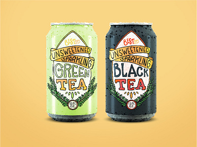 Besteas beer branding can can design handwritten illustration lettering package design packaging tea typography