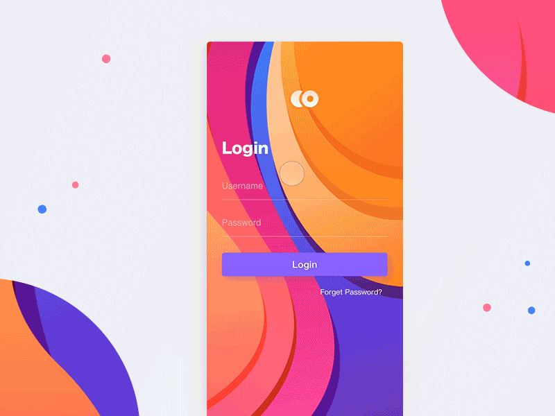 Bankcard8 app bankcard card colorful gif ios iphonex login ue ui