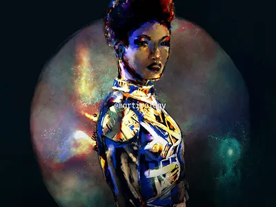 Burnham discovery fanart illustration klingon michael burnham portrait sonequa space star trek