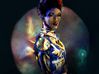 Burnham discovery fanart illustration klingon michael burnham portrait sonequa space star trek