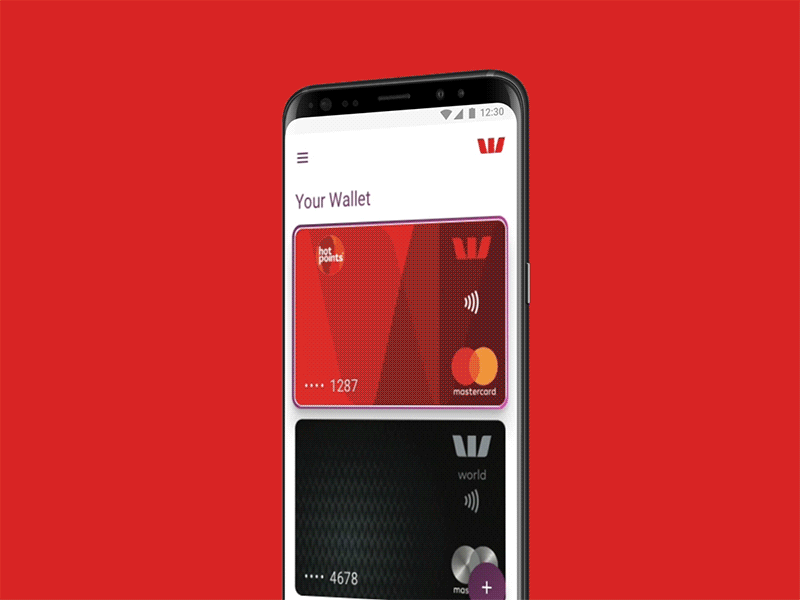 Westpac Pay animation interaction ui design ux design visual design