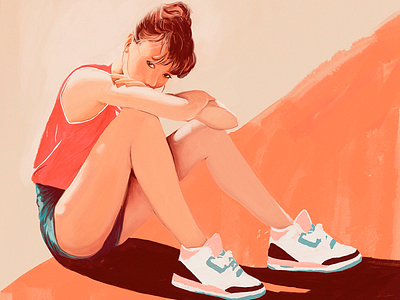 Chill chill colors digital illustration style vadi versionvadi woman