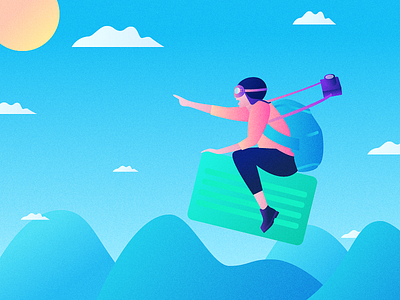 travel illustration colors dream graphic illustration travel vector