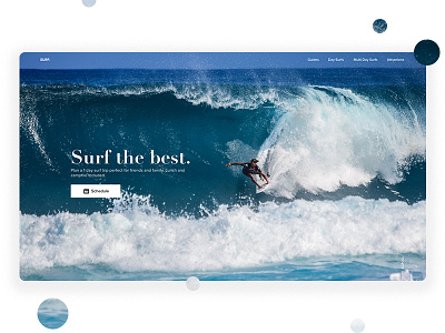 Landing Page Exploration #04 adventure clean exploration landing page surf surfing travel ui ux web design website