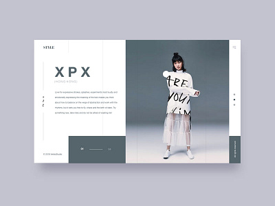 Style clean design fashio slider ui uitrends ux web