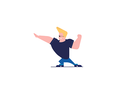 Johnny Bravo app design falt graphic illustration logo type typo ui ux vector web