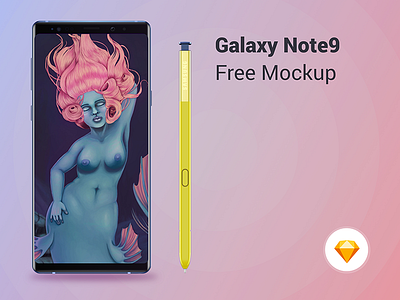 Galaxy Note9 Mockup android color free free mockup illustration mockup mockup mobile nipple sketch ui ui design ux