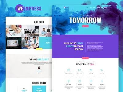 We Impress — Event Agency Elementor Template activities conference event agency festival meeting social template training web design web development wordpress