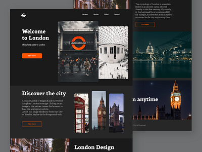 Landing Page – Discover London dailyui landingpage london uiux