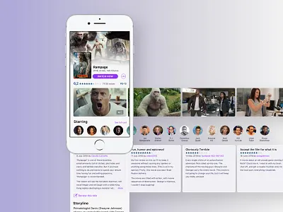Movie screen app cinema mobile movie movies online rampage review ui
