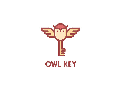 Owl Key Logo - Day 53 education key last spark lesson line logo one day one logo owl smart teacher training wing