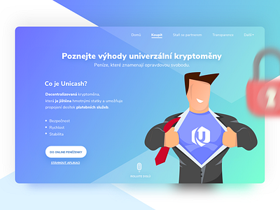 Landing Hero | Unicash benda crypto design dribbble exchange filip filipbenda gradient illustration interface landing ux