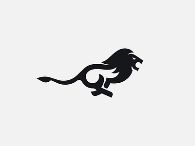 Hunter animal animal logo fast hunter king lion lion logo run speed spg