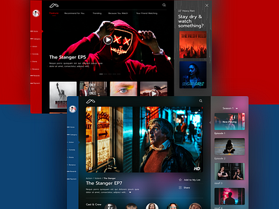 Content Streaming Platform contents movie platform play series streaming suggestion ui ux video on demand weather website
