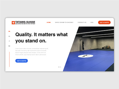 Tatami Home Page buy get a quote home interface mats minimalistic modern page tatami ui web design website