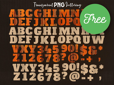 Free Creative PNG Lettering 1 free free download free font free graphics freebie grunge lettering png retro typeface typography vintage