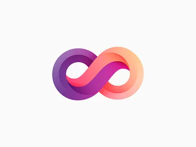 Infinite adobe design gradient illustrator logo