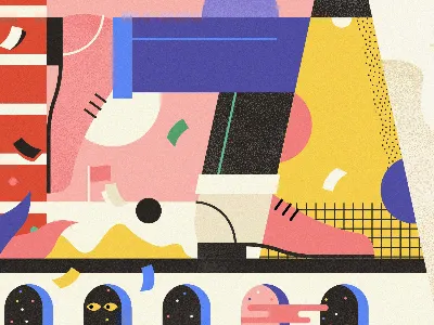 CJP - detailshot of the colorful magazine illustration artwork cjp concept culture drawing flatdesign illustration illustrator magazine sketch texture vector