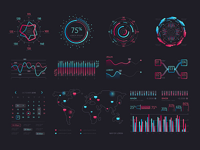 Business Infographic Set business creative design diagram graphic infographic pie