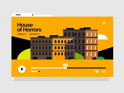 House of Horrors house illustration player ui ui