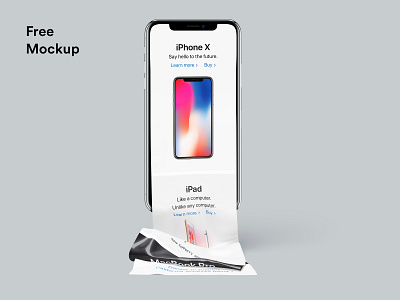 Free Long Scroll iPhone X Mockup download fabric free freebie iphone iphone x mock up mockup wrinkled