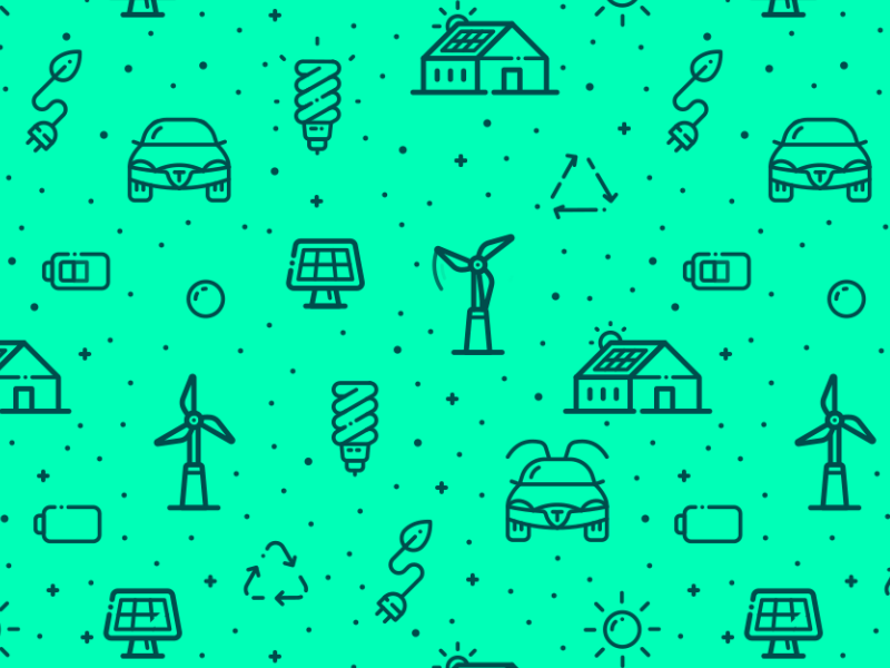 Sustainable Energy Pattern animation design energy graphics icon illustration motion pattern set sustinable vector web