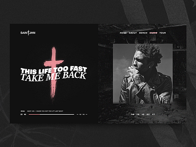 SAINt JHN design jhn layout minimal music muzli saint style submission ui web design