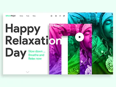 Happy Relaxation Day landing page page relaxation relaxation day ui ui design ui ux web design