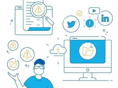 Encryption & Archiving brand illustration illustration