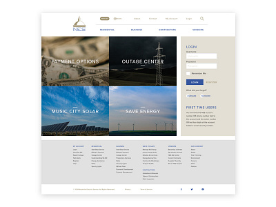 NES case study electric homepage login logo nashville service ui ux website
