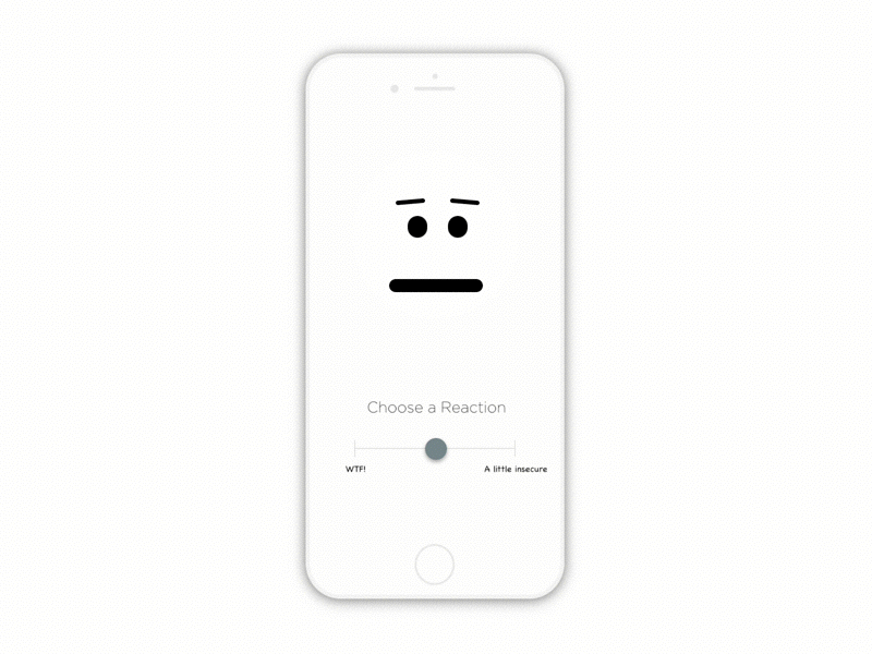 Choose a Reaction animation fun mobile principle slider ui